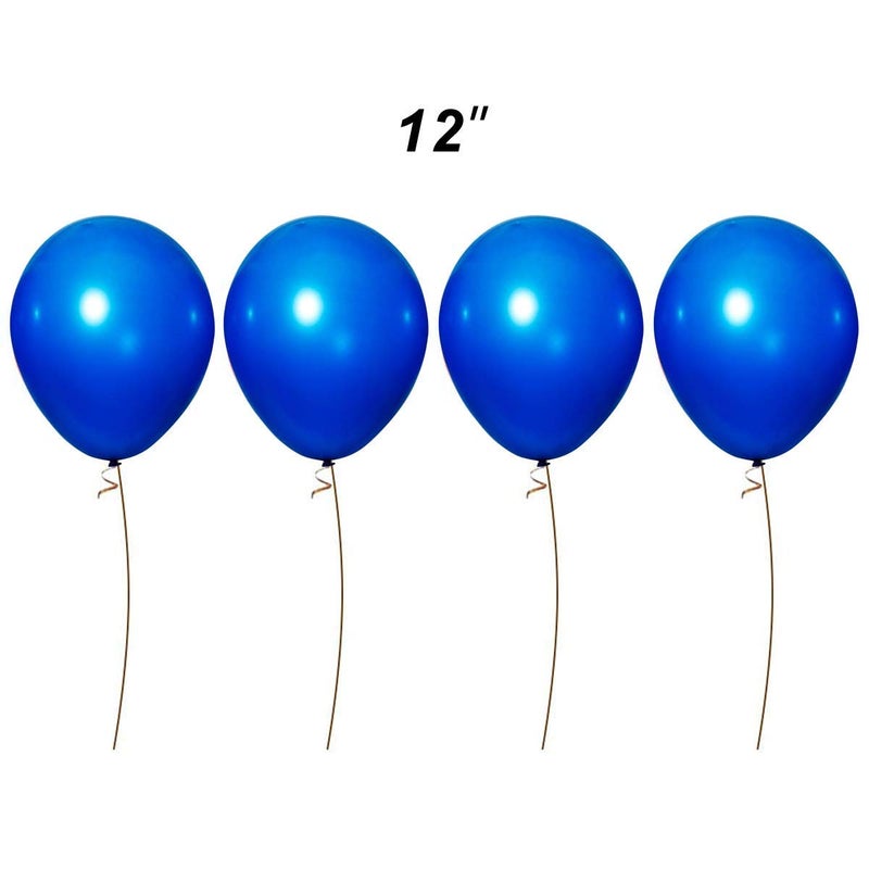 GaesQae Royal Blue Balloon,100pcs 12 inch Blue balloons for Birthday Party Decoration Wedding Baby Shower Graduation Decoration. - Image 2